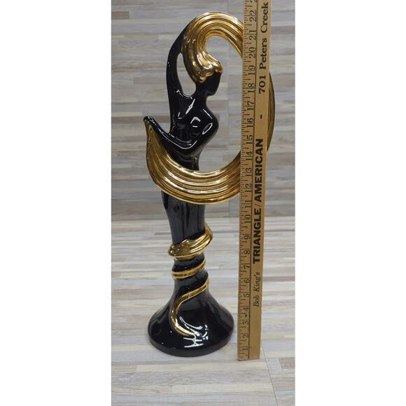 MCM Vintage Vanguard Studios Dancing Model Statue w/22 Karat Gold, Ceramic RARE - Picture 7 of 8